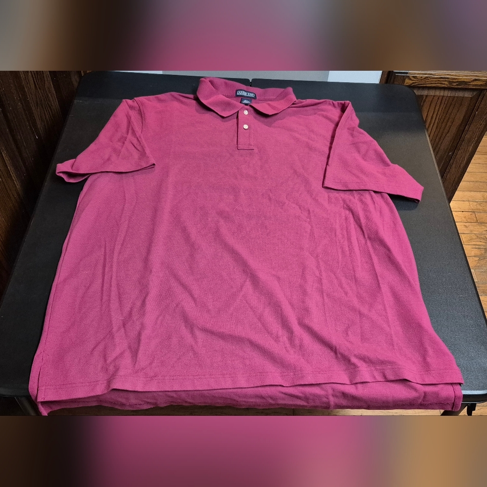 Men's size XXL (50/52) Lands' End mauve polo